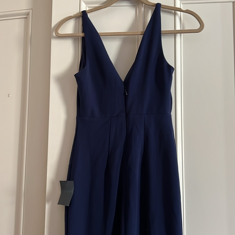 Lulus XS Navy Melora V-Neck gown NWT - Picture 4 of 5